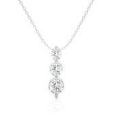 Three Diamond Drop Pendant